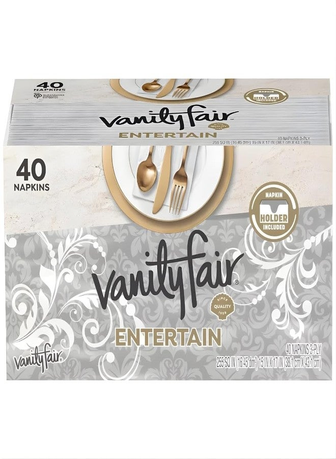 Vanity Fair Entertain Classic Napkins 2 pack (40 ct)